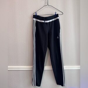 Adidas Black and White Sweatpants with Classic Stripes